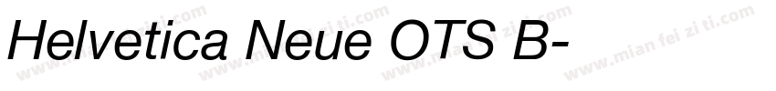 Helvetica Neue OTS B字体转换